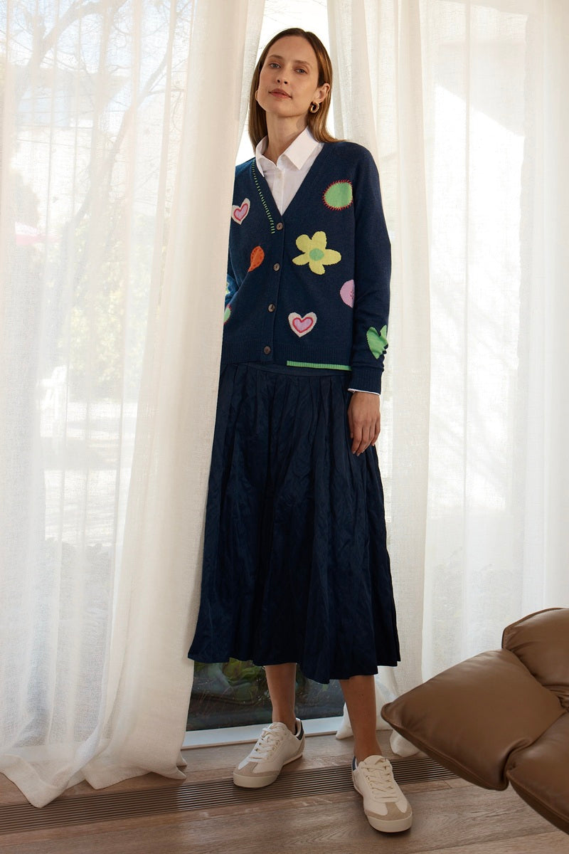 Zaket and Plovers happy cardi in denim