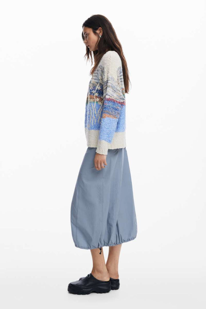 DESIGUAL Jers Gran Sudbury Jumper in Tutti Fruti 24WWJF59 by Desigual in L / Tutti Fruti