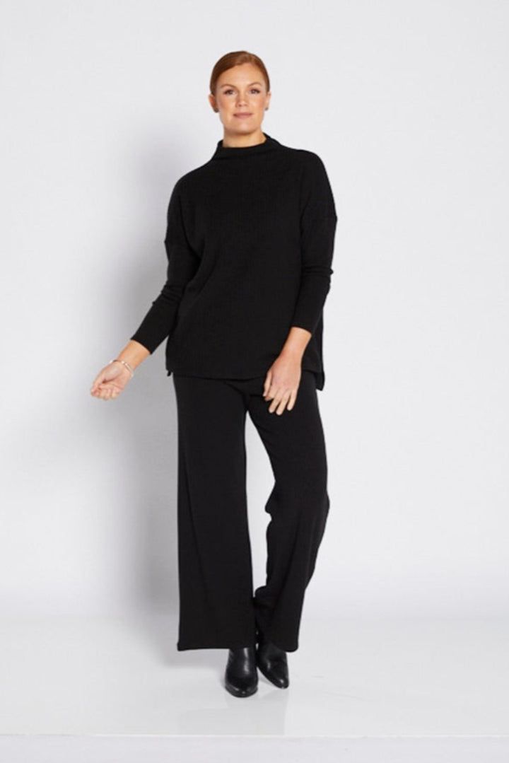 Turtle Tunic In Black & Oatmeal by Philosophy Australia in 8 / Black