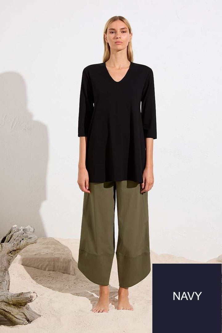 Loose V Top in French Navy F01 8607 by Mela Purdie in 14