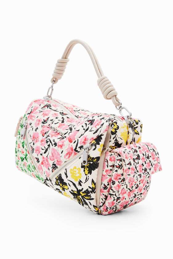 DESIGUAL M Floral Canvas Bag in Beige Crude 24SAXA071008U by Desigual in U