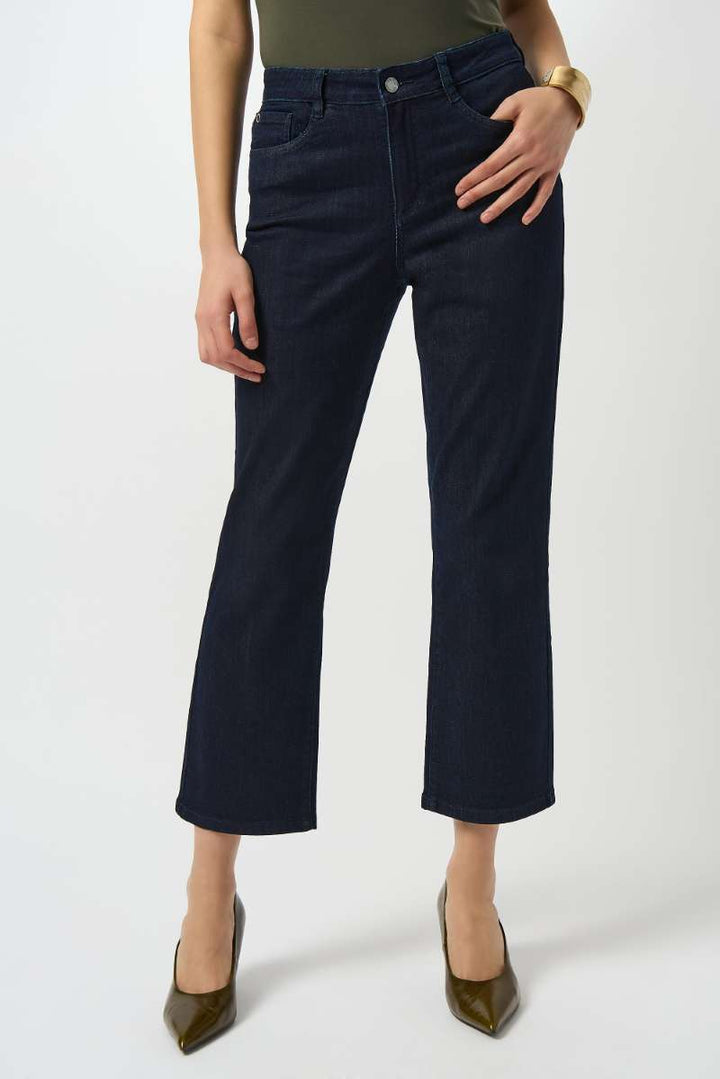 Margot Classic Straight Leg Featherweave Denim Jeans in 252926 by Joseph Ribkoff in Dark Blue Denim / 6