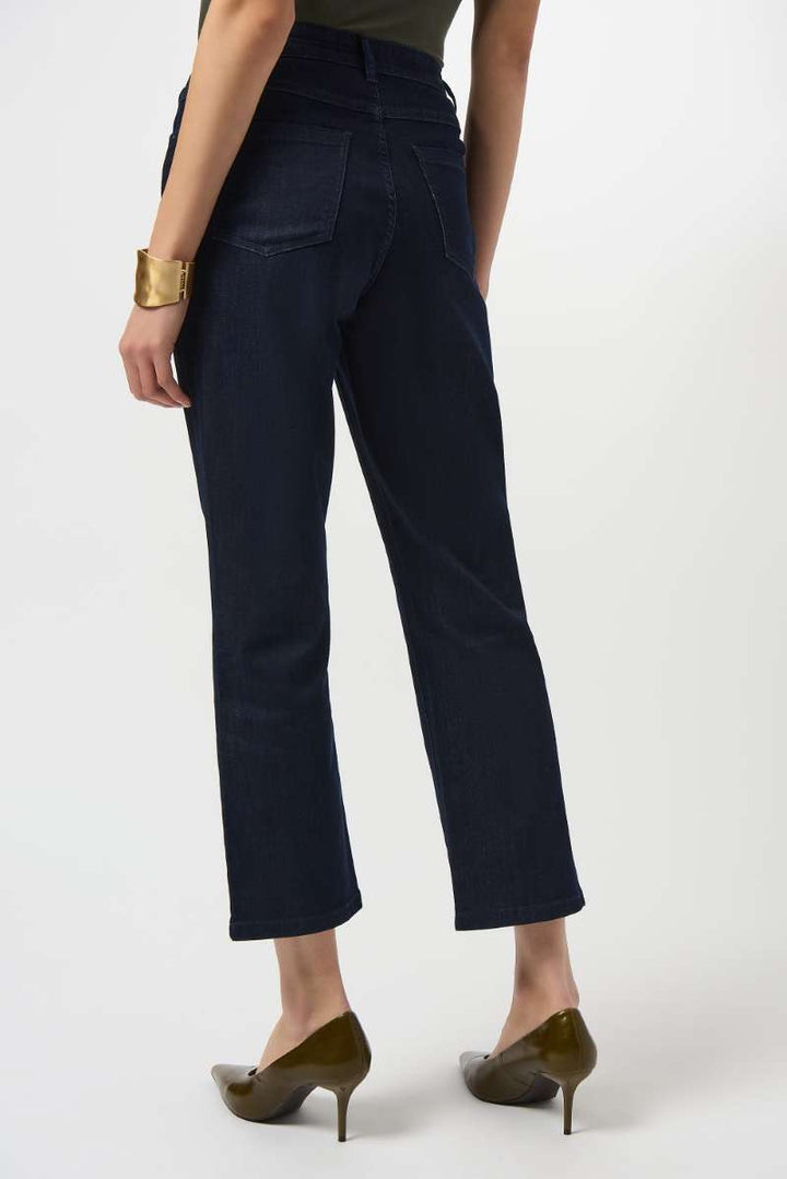 Margot Classic Straight Leg Featherweave Denim Jeans in 252926 by Joseph Ribkoff in Dark Blue Denim / 6