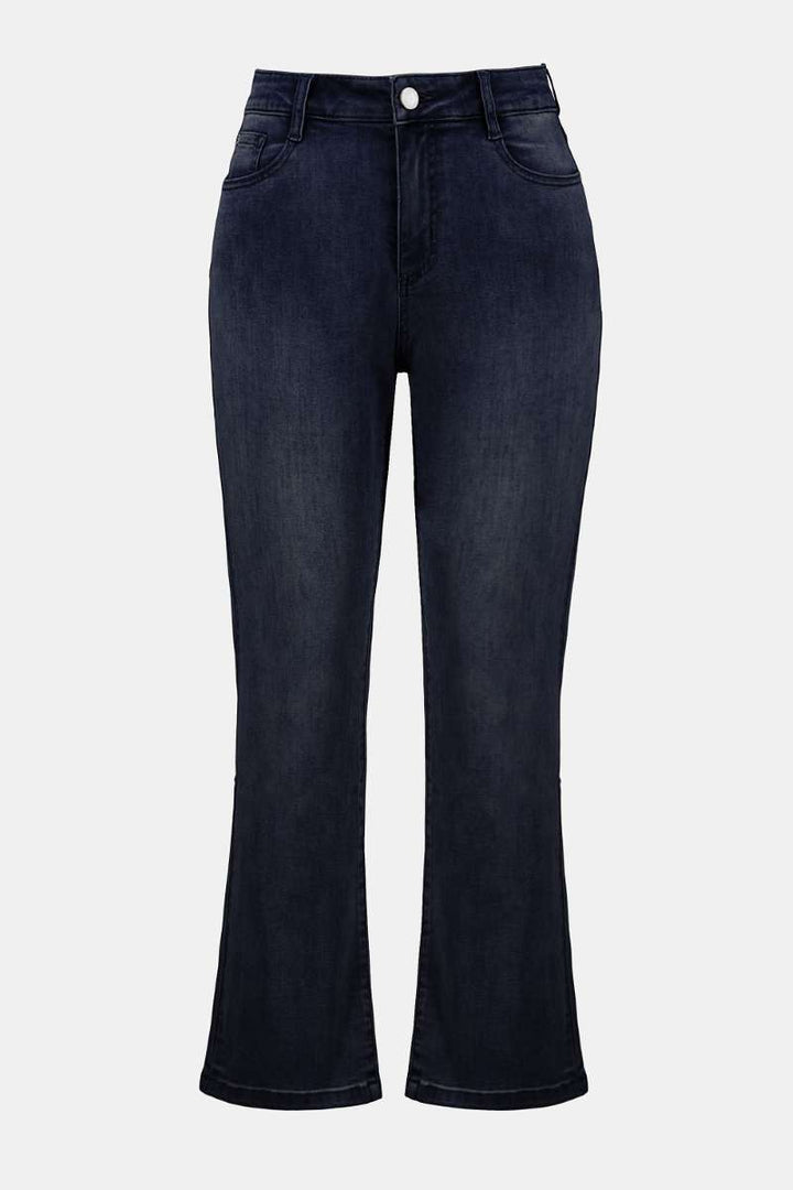 Margot Classic Straight Leg Featherweave Denim Jeans in 252926 by Joseph Ribkoff in Dark Blue Denim / 6
