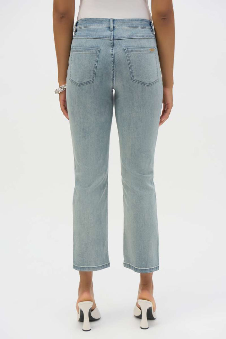 Margot Classic Straight Leg Featherweave Denim Jeans in 252926 by Joseph Ribkoff in Dark Blue Denim / 6