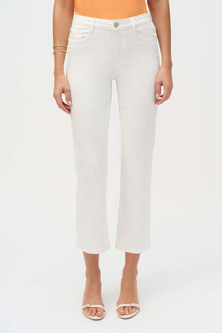 Margot Classic Straight Leg Featherweave Denim Jeans in 252926 by Joseph Ribkoff in Dark Blue Denim / 6