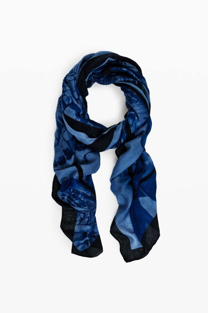 DESIGUAL Mariposas Rectangle Foulard in Navy 24WAWA10 by Desigual in OS / Navy