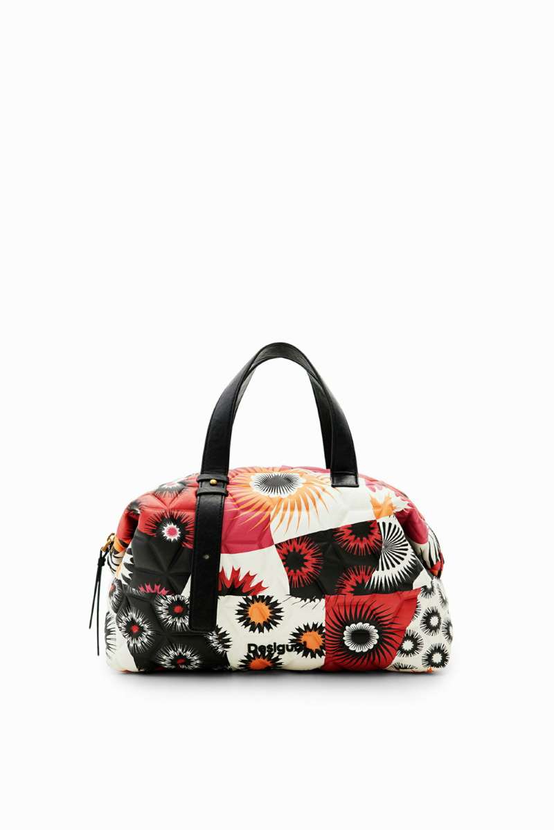Midsize Geometric Patchwork Bag in Tutti Fruti 23WAXP35 by Desigual