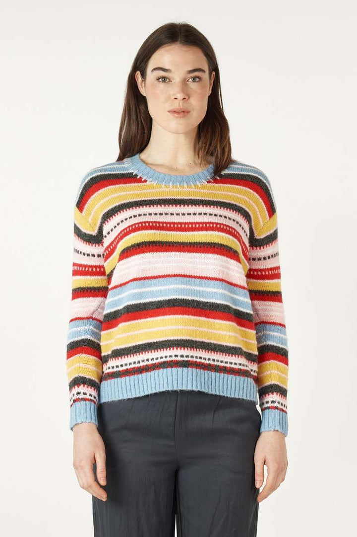 Mohair Stripe ASSORTED COLOURS ZP7108 by Zaket & Plover in XS / Multicolor