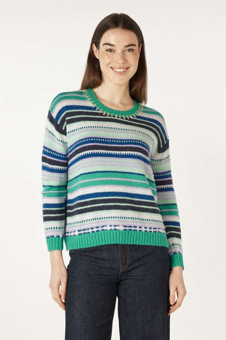 Mohair Stripe ASSORTED COLOURS ZP7108 by Zaket & Plover in XS / Multicolor