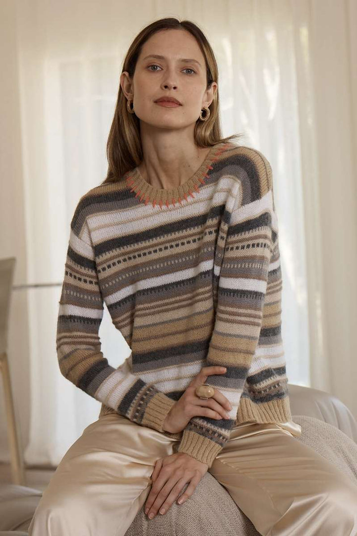 Mohair Stripe ASSORTED COLOURS ZP7108 by Zaket & Plover in XS / Multicolor