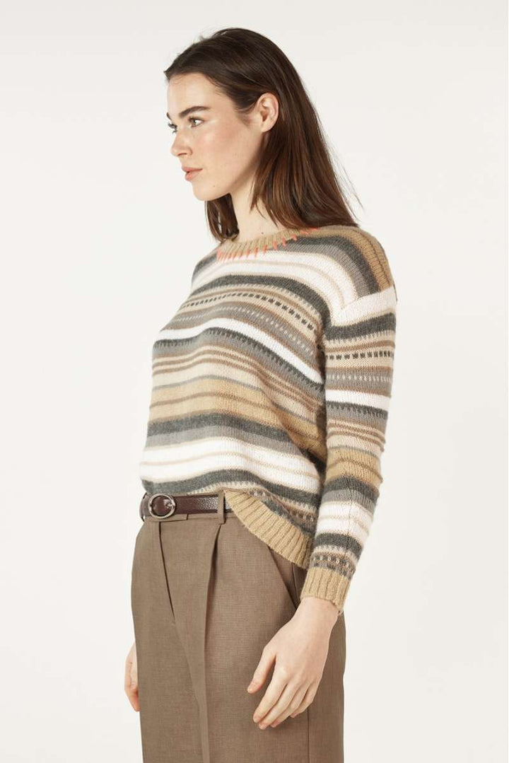 Mohair Stripe ASSORTED COLOURS ZP7108 by Zaket & Plover in XS / Multicolor