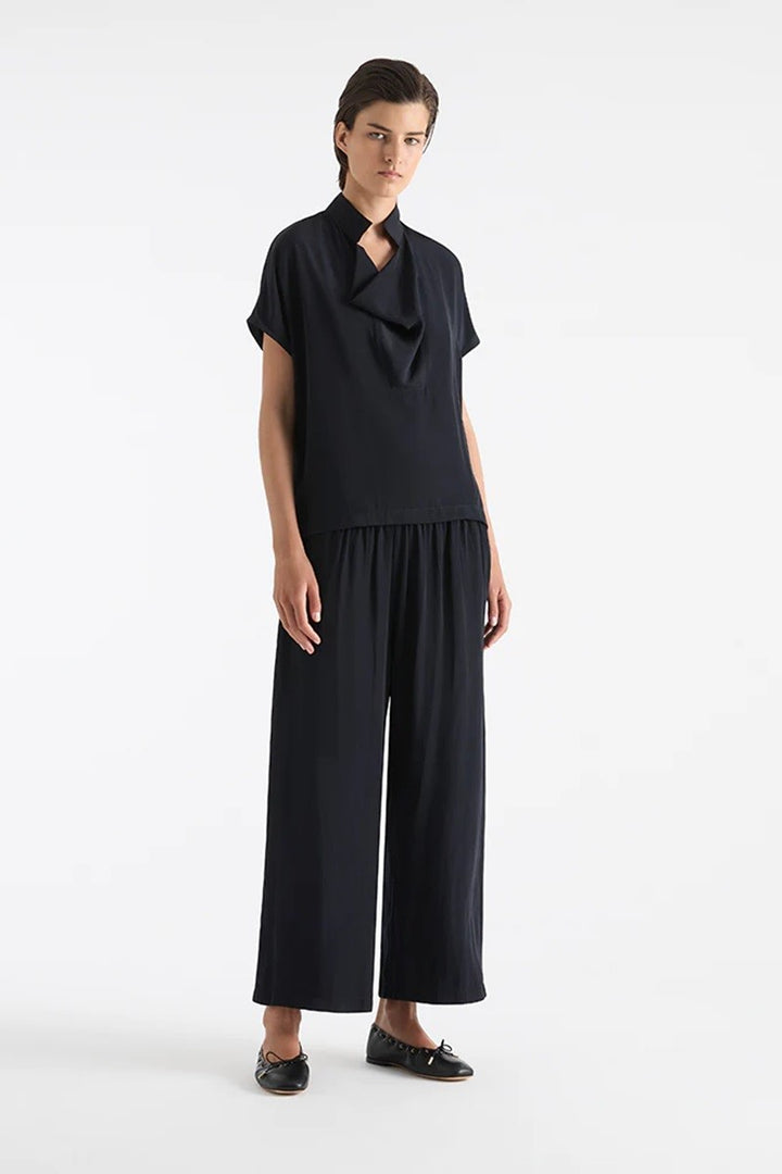 Pace Pant F67 1740 in Black, White, Navy & Orient by Mela Purdie in Black / 20