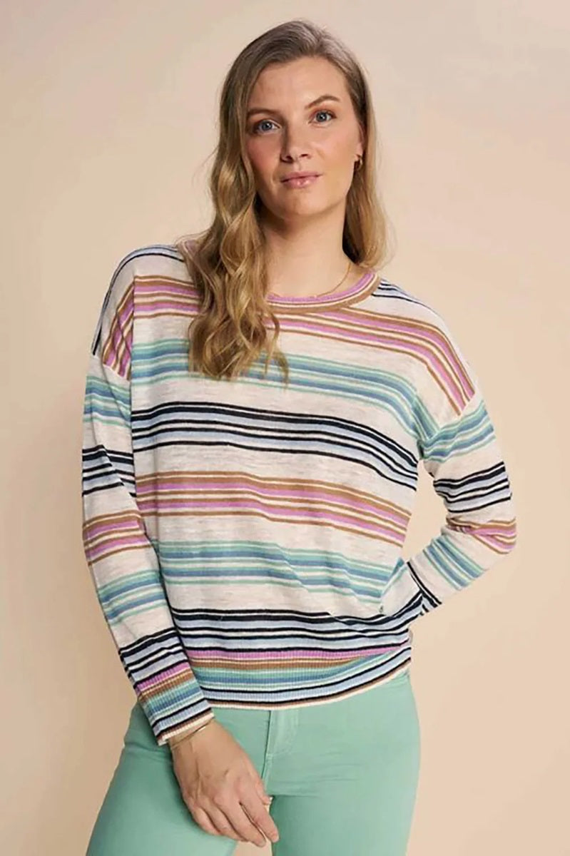 Pitch LS Linen Knit in Wasabi 158940MW1 by Mos Mosh
