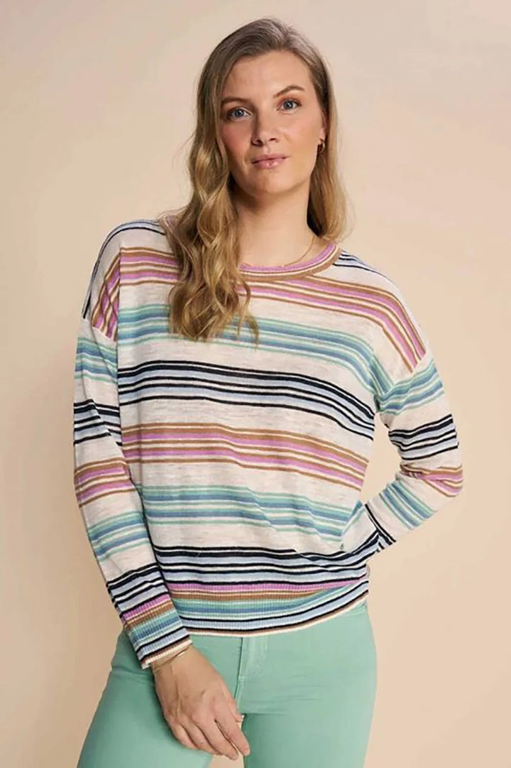 Pitch LS Linen Knit in Wasabi 158940MW1 by Mos Mosh in XL