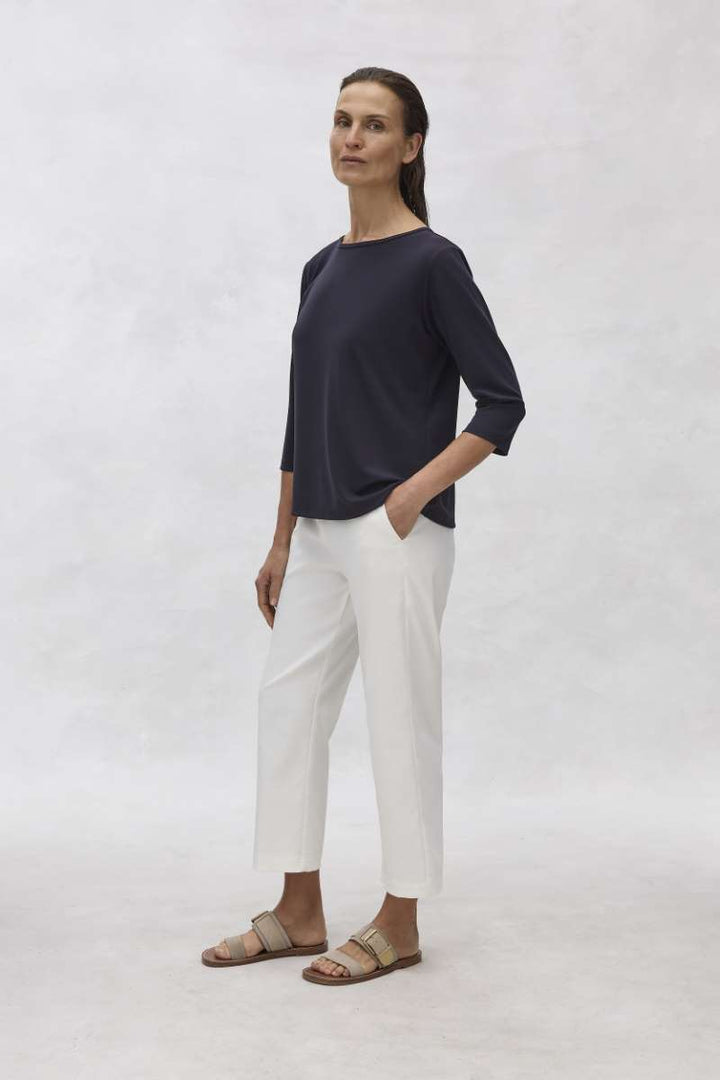 Powder Boat Neck in True Navy F007 8577 by Mela Purdie in 6