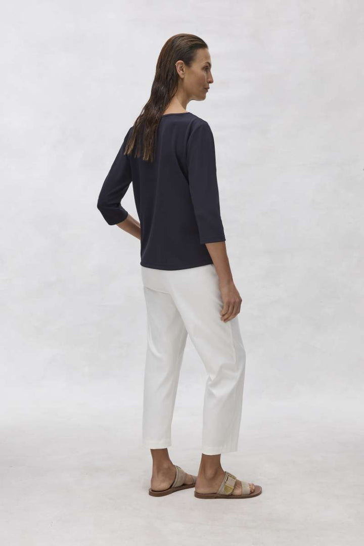 Powder Boat Neck in True Navy F007 8577 by Mela Purdie in 6