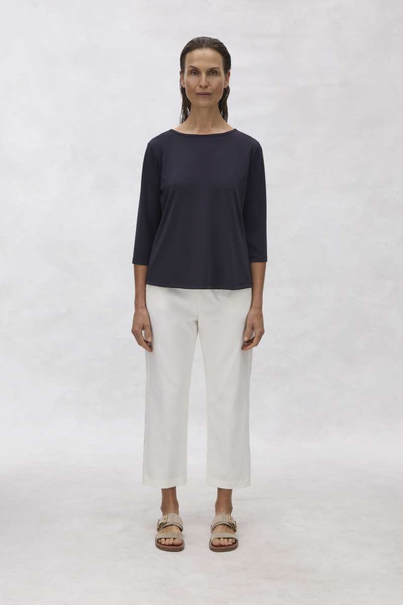 Powder Boat Neck in True Navy F007 8577 by Mela Purdie