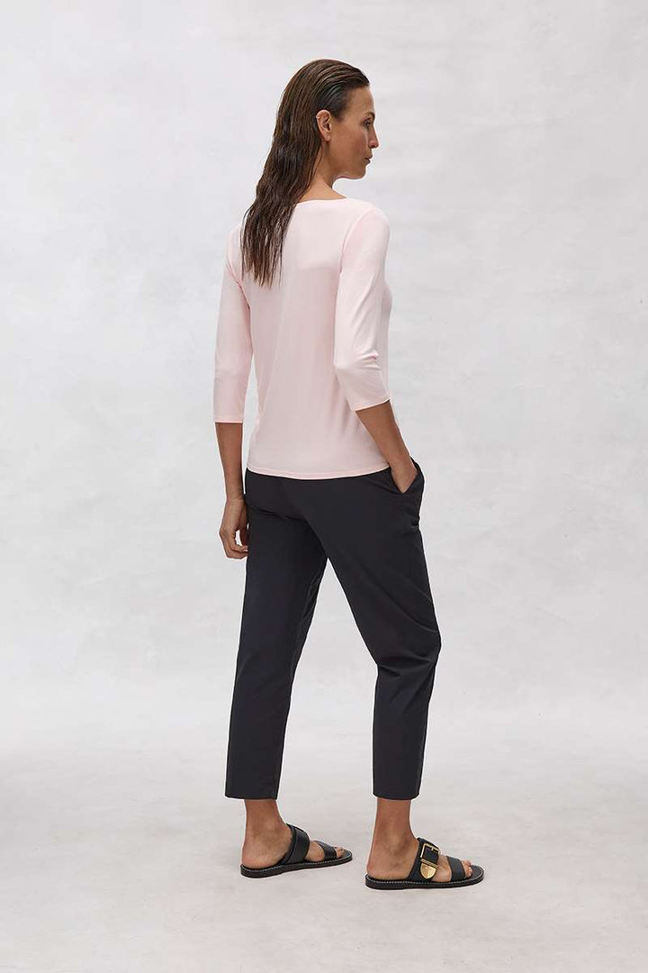 Relaxed Boat Neck in Sugar F01 2630 by Mela Purdie in 18