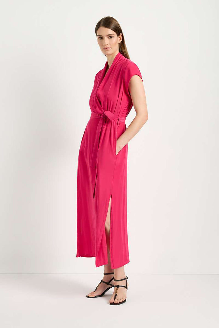 Mela Purdie Roll Front Dress in Cerise F67 3286 by MELA PURDIE in 6-XXS / Cerise