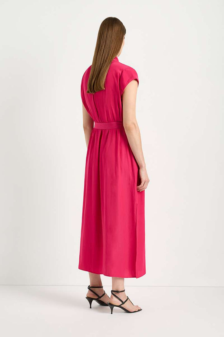 Mela Purdie Roll Front Dress in Cerise F67 3286 by MELA PURDIE in 6-XXS / Cerise