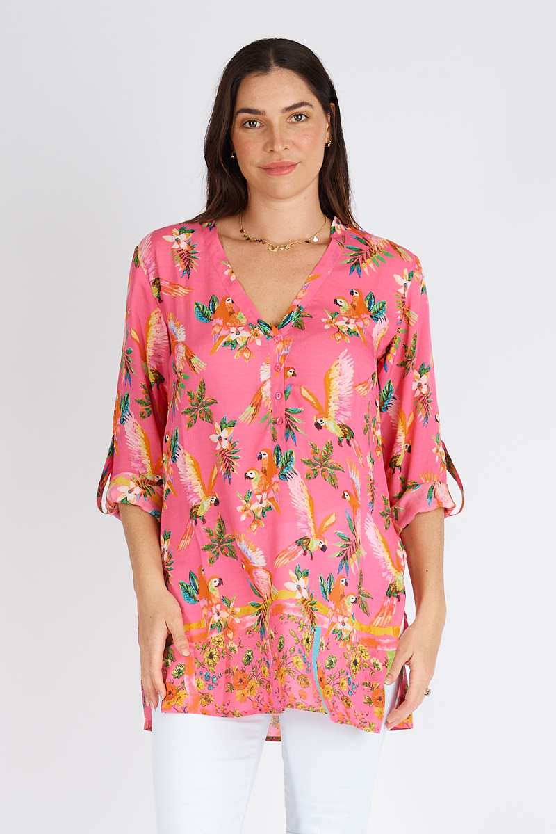 Rosella Tunic in Melon LULROSTUN by Lula Soul