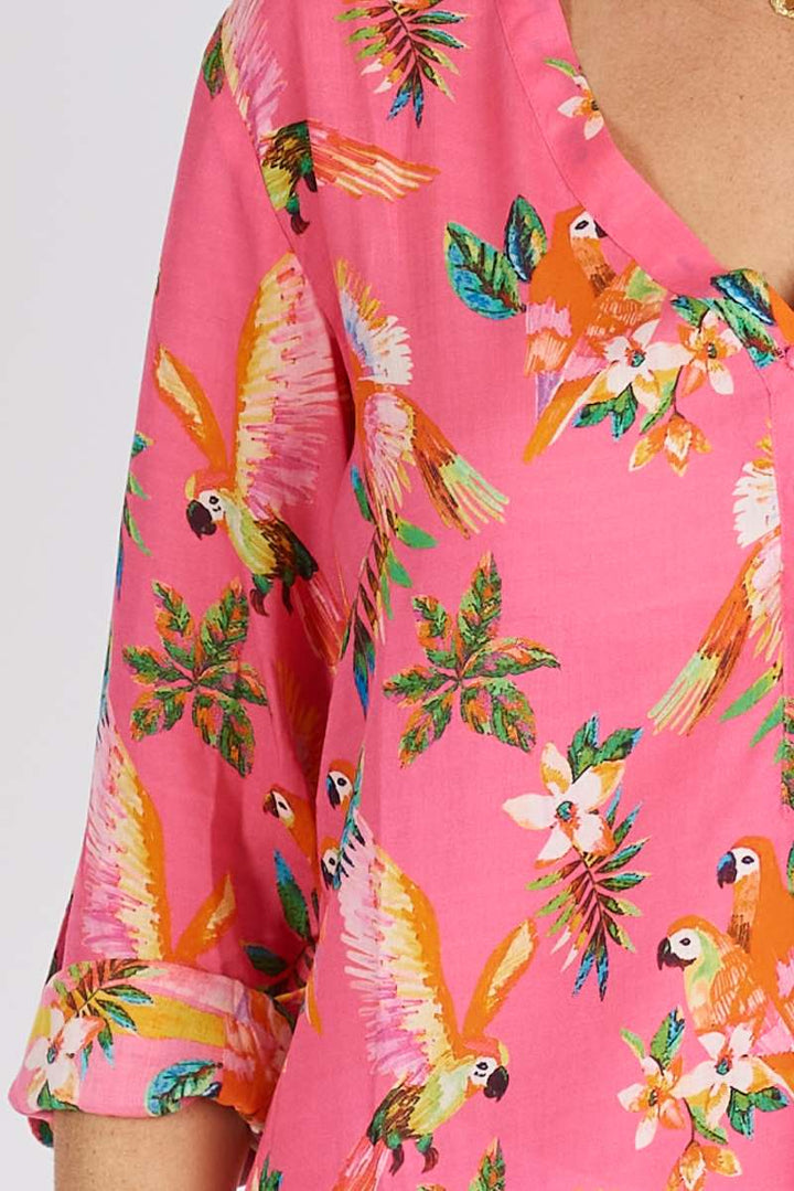 Rosella Tunic in Melon LULROSTUN by Lula Soul in XXS / Melon