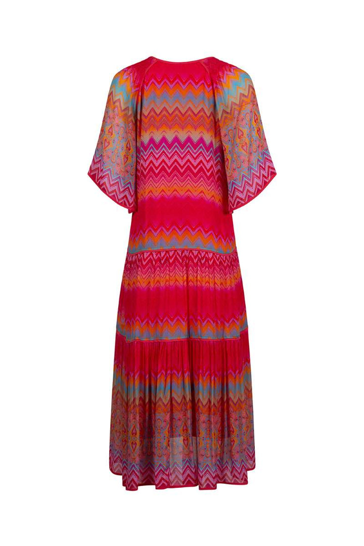 Rosita Midi Dress in Rouge Multi LS2833 by Loobie's Story in 8 / Rouge Multi