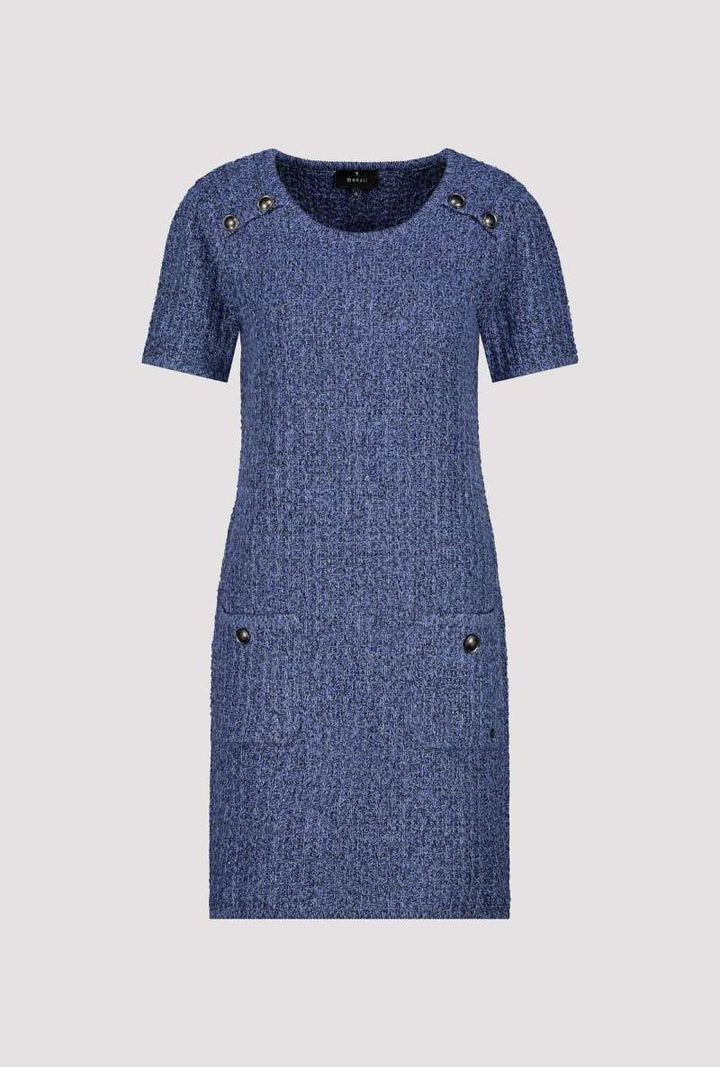 Round Neck Dress 408483MNR in Indigo by Monari in 38