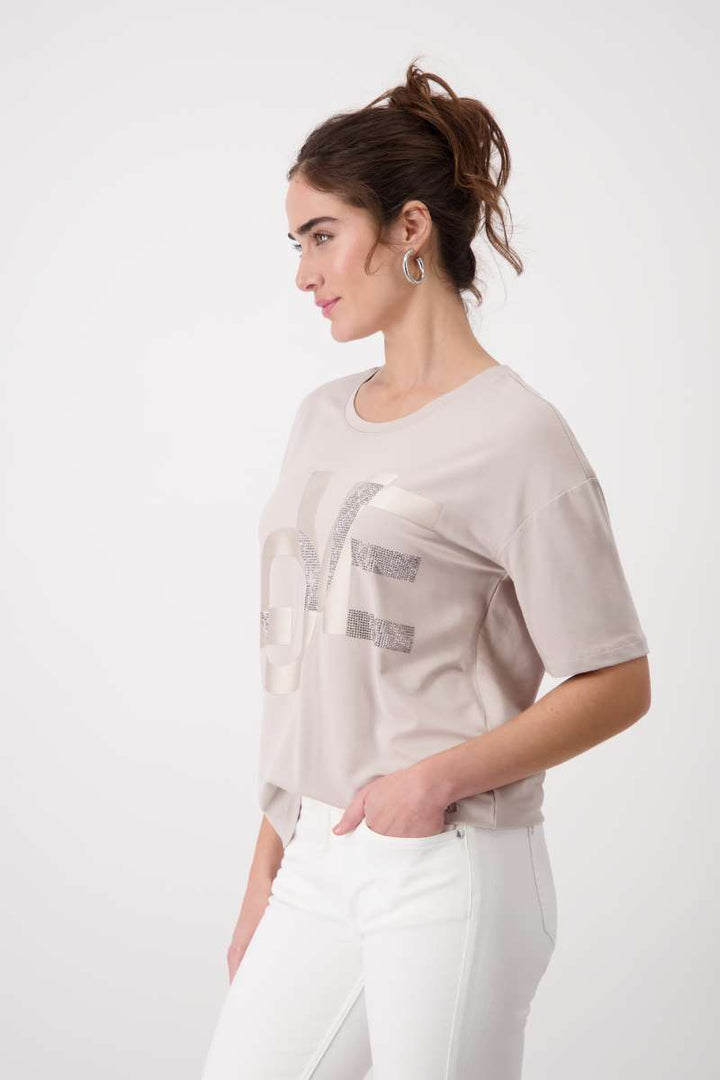 Round Neck T-Shirt 408542MNR in Hazel by Monari in 44