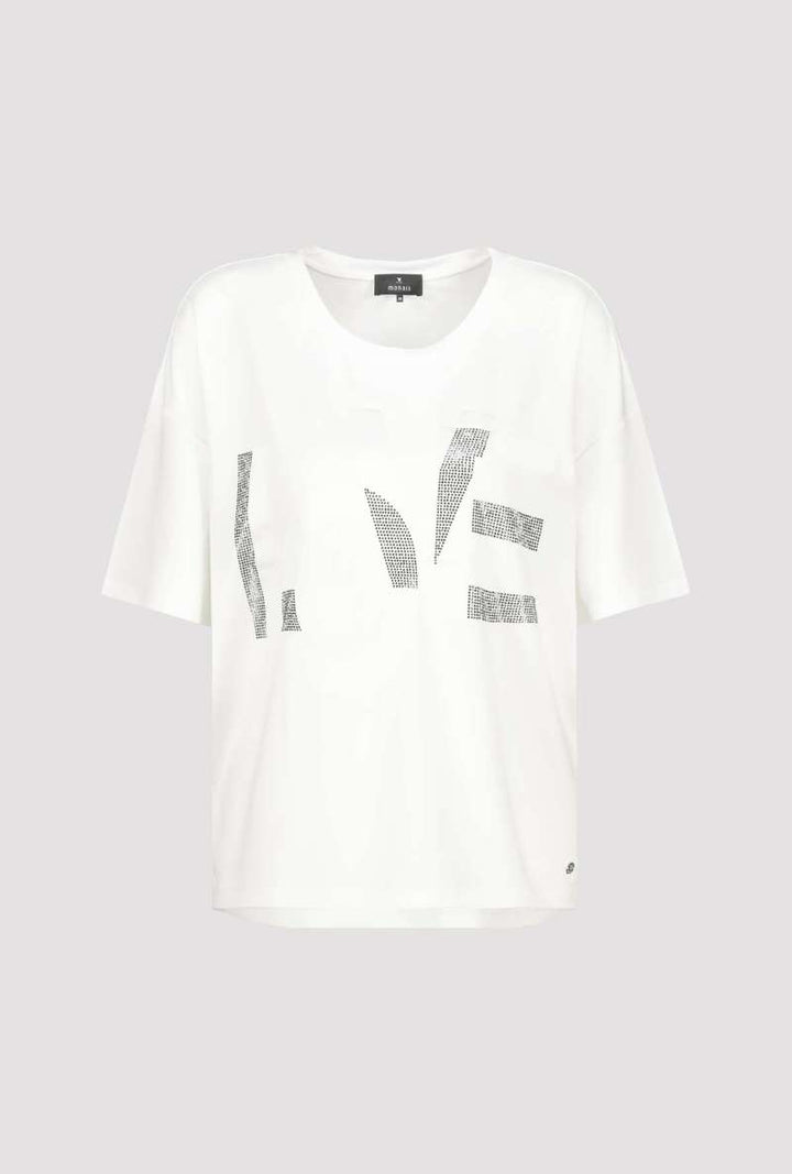 Round Neck T-Shirt 408542MNR in Off White by Monari in 44