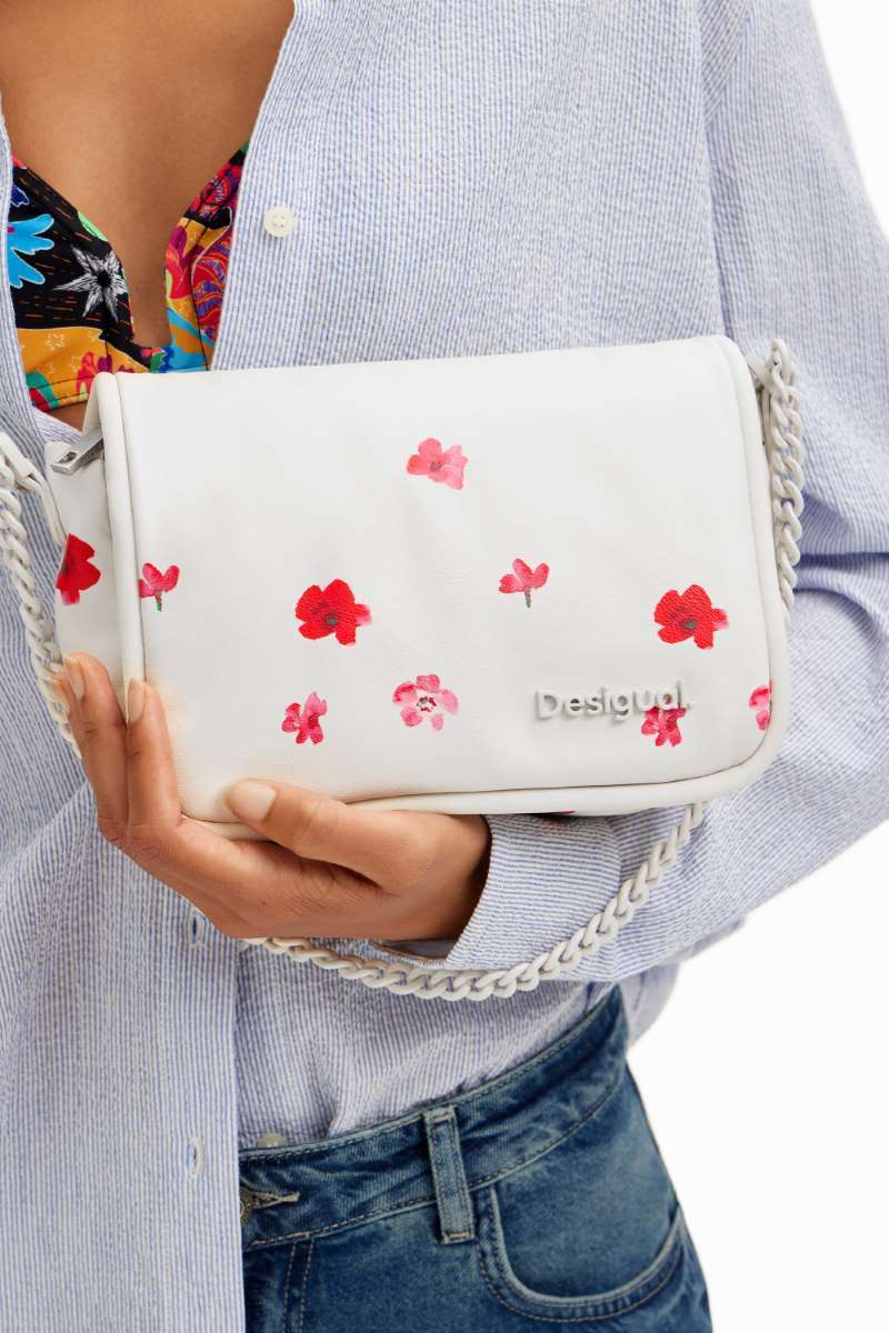 S Padded Floral Crossbody Bag in Raw 24SAXP771001U by Desigual