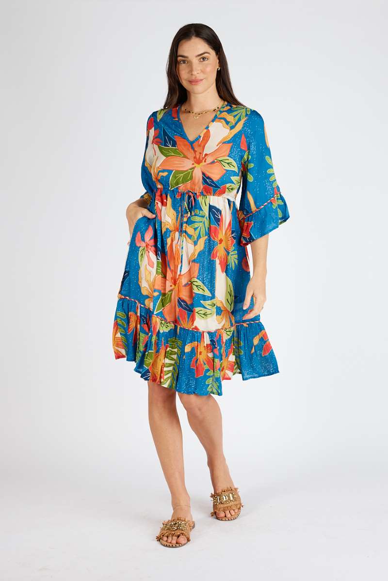 Sao Paulo Dress in Sky LULSAODRE by Lula Soul