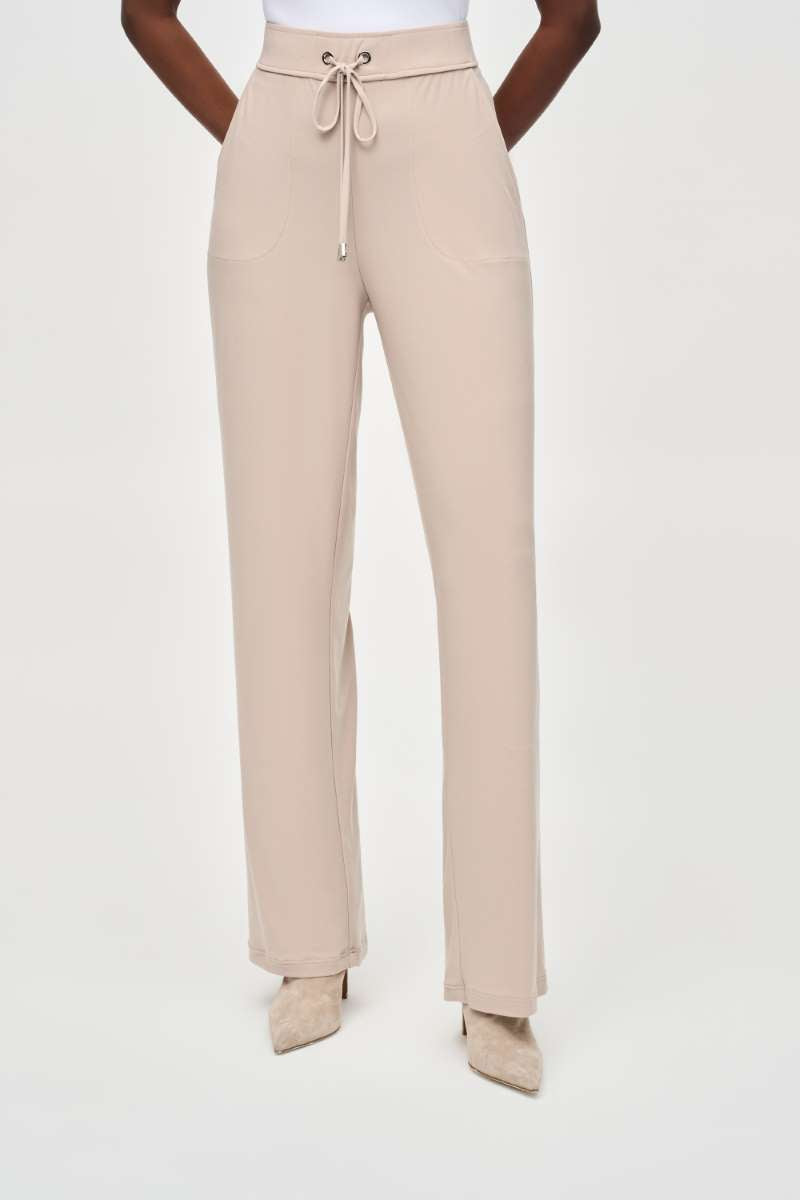 Silky Knit Wide-Leg Pants in Dune 243202 by Joseph Ribkoff