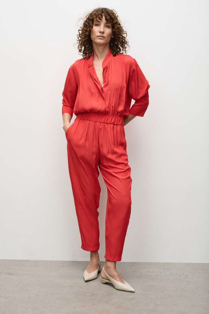 Mela Purdie Smooth Pleat Blouse in Poppy F67 8511 by MELA PURDIE in 16 / Poppy