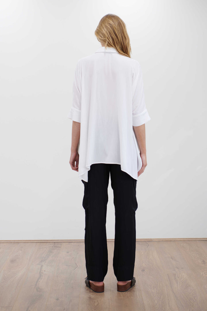 Soft Cargo Pants F67 1650 in Black, White & Navy by Mela Purdie in White / 6