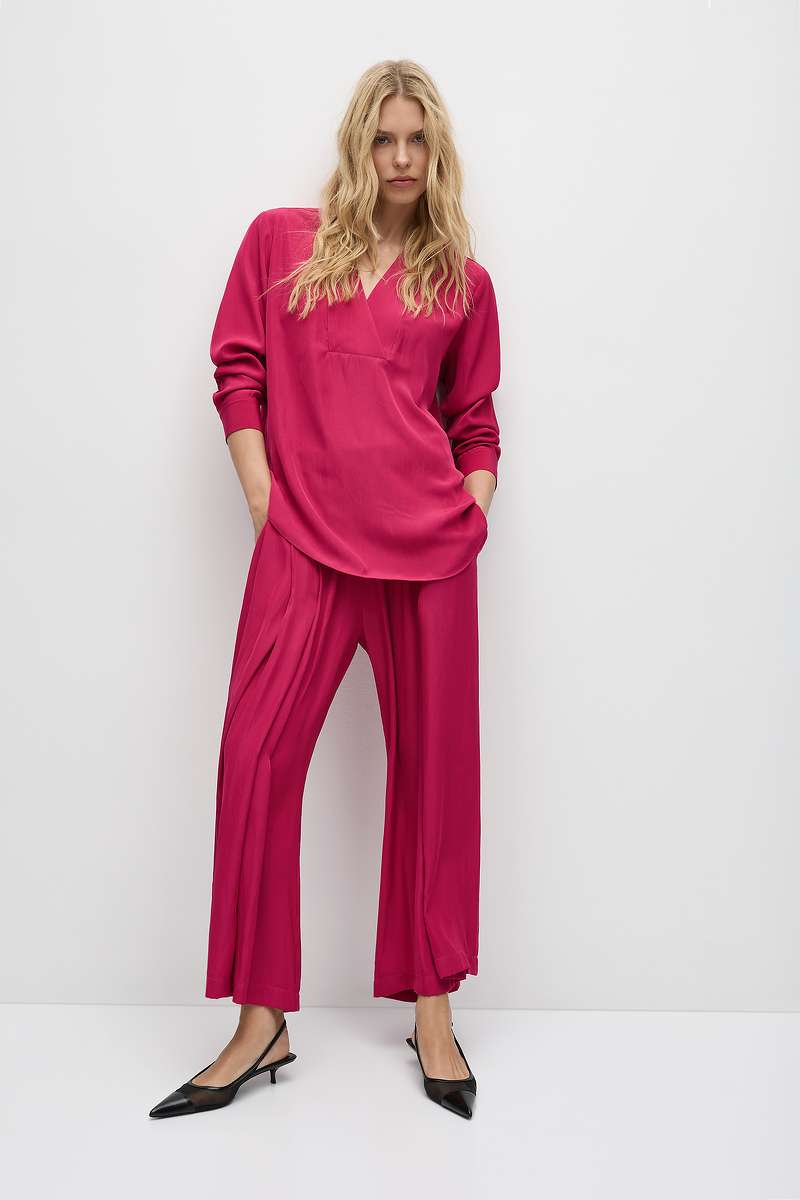 Soft Vent Pant In Fig, Black & Navy F67 1676 by Mela Purdie