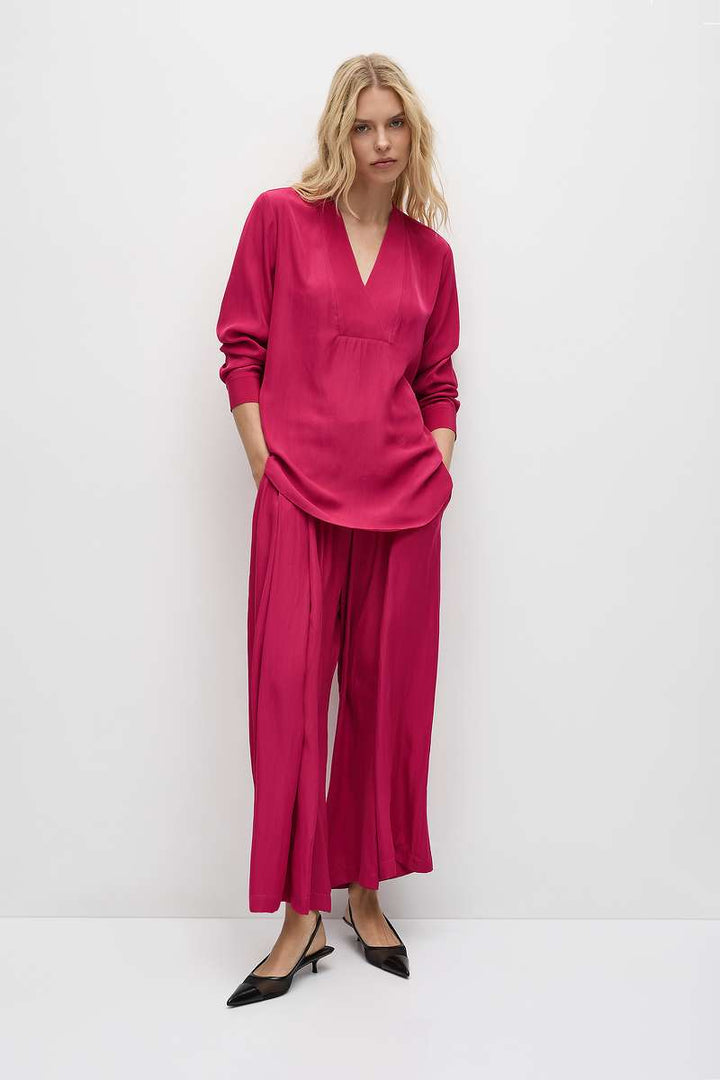 Soft Vent Pant In Fig, Black & Navy F67 1676 by Mela Purdie in 24 / Fig