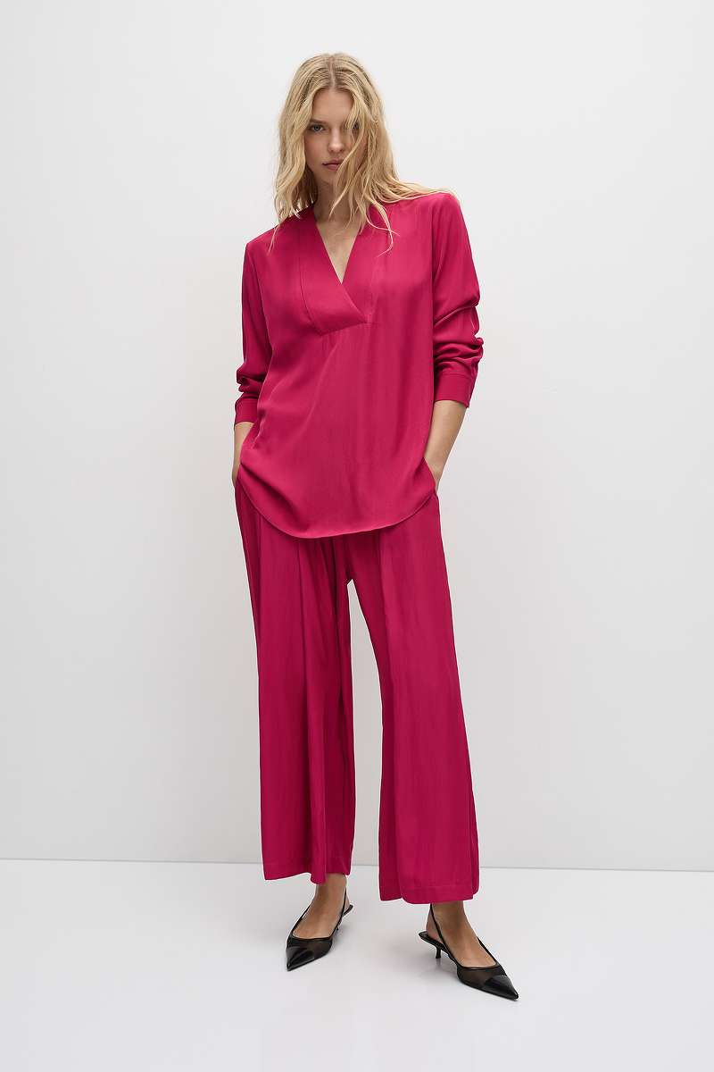 Soft Vent Pant In Fig, Black & Navy F67 1676 by Mela Purdie