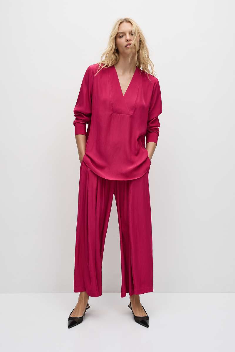 Soft Vent Pant In Fig, Black & Navy F67 1676 by Mela Purdie