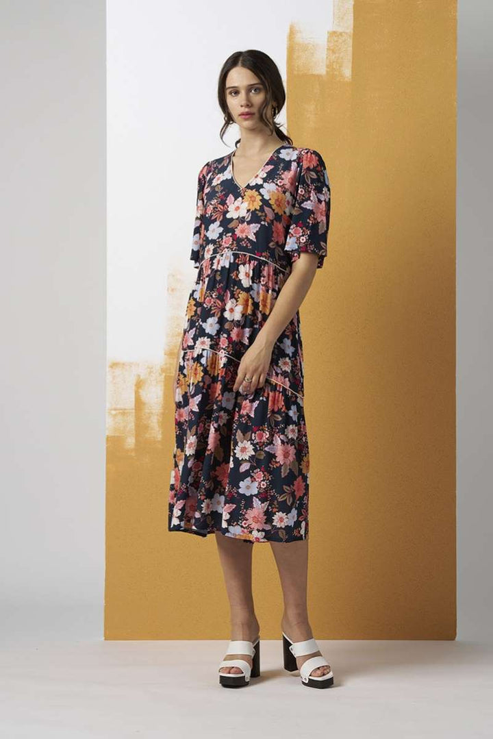 Spring has Sprung Dress in Navy Multi MS1333 by Madly Sweetly in 8