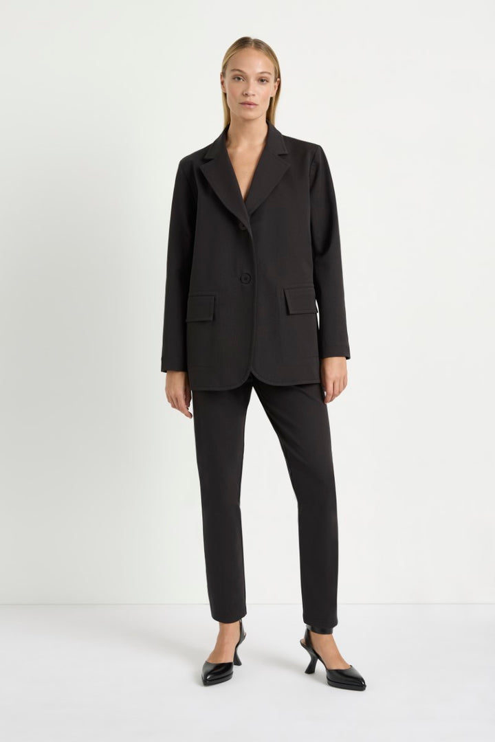 Mela Purdie Stretch Blazer in Black F414 4129 by MELA PURDIE in 8-XS / Black