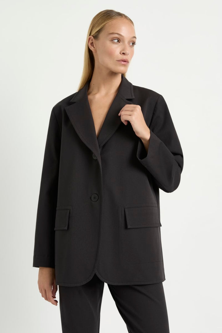 Mela Purdie Stretch Blazer in Black F414 4129 by MELA PURDIE in 8-XS / Black