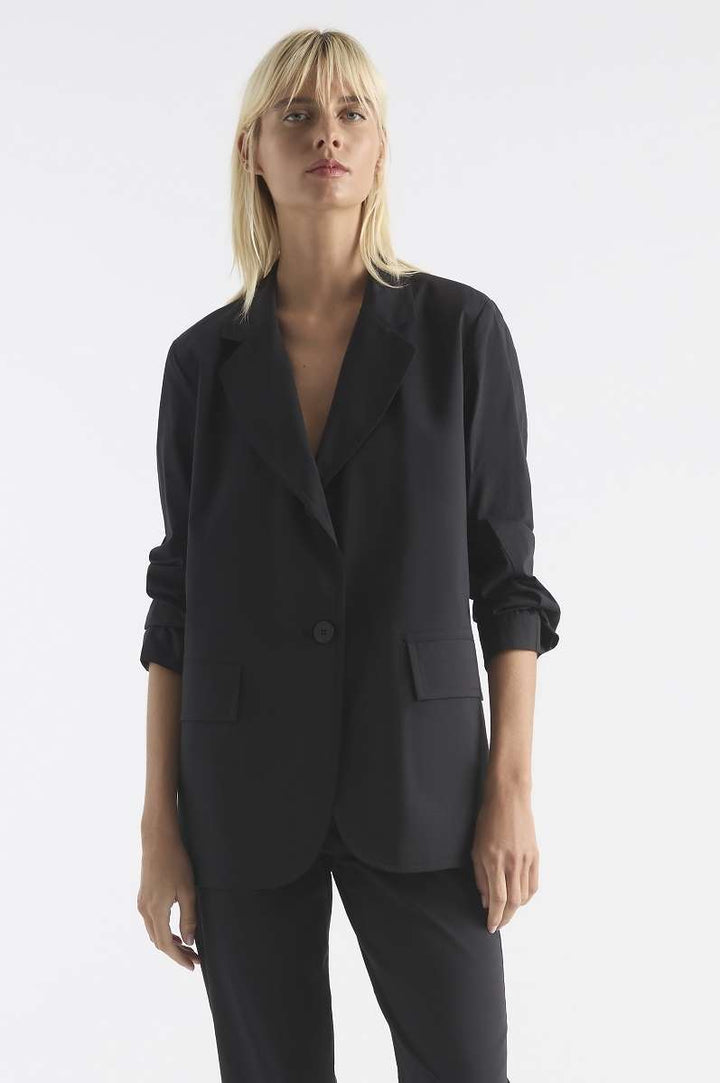 Stretch Blazer in Black F65 4129 by Mela Purdie in 18-2X / Black