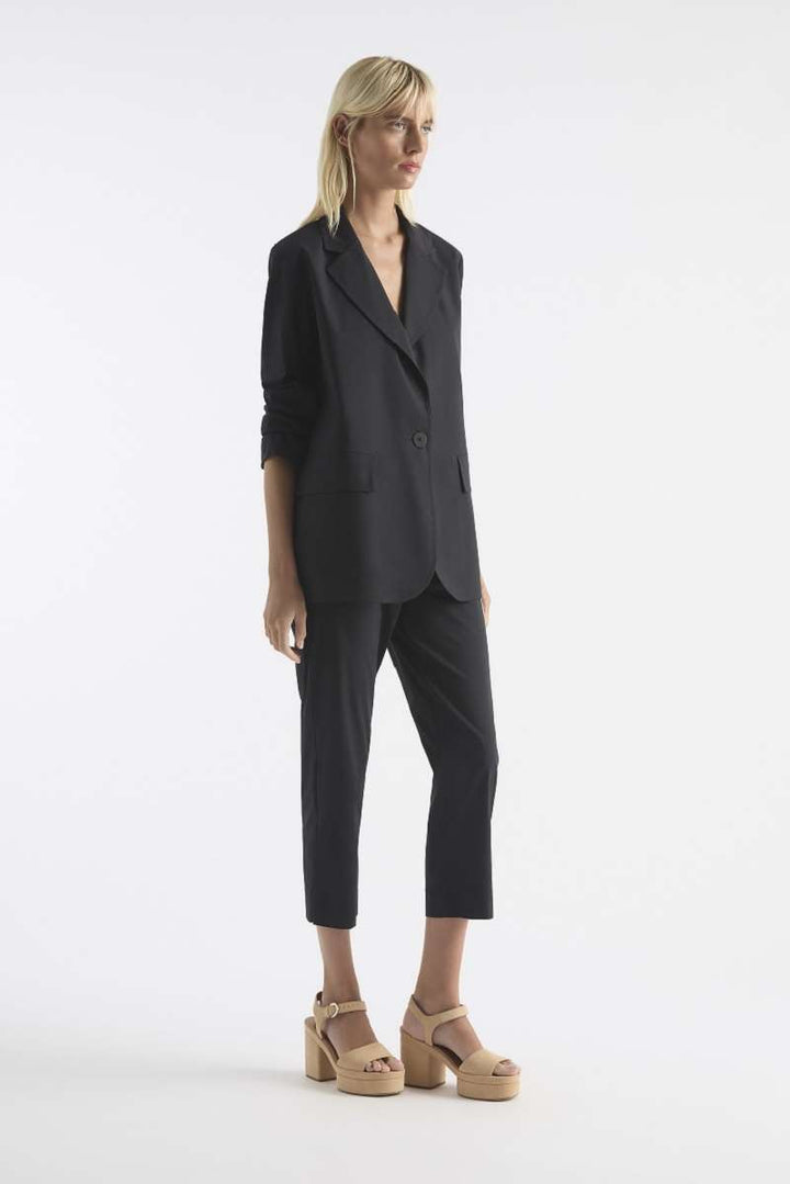 Stretch Blazer in Black F65 4129 by Mela Purdie in 18-2X / Black
