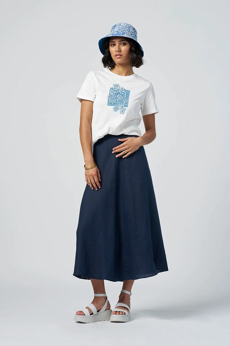 Sunshine Skirt in Navy MS1429 by Madly Sweetly