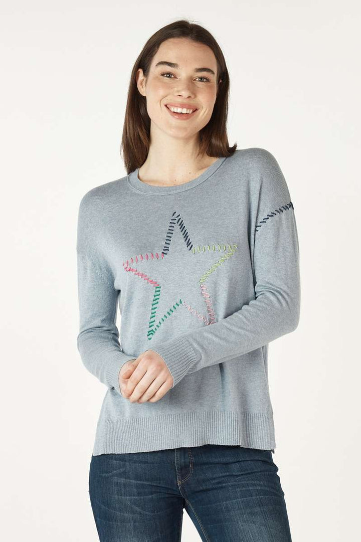 Super Star Jumper in Chambray ZP7138 by Zaket & Plover in XS / Chambray