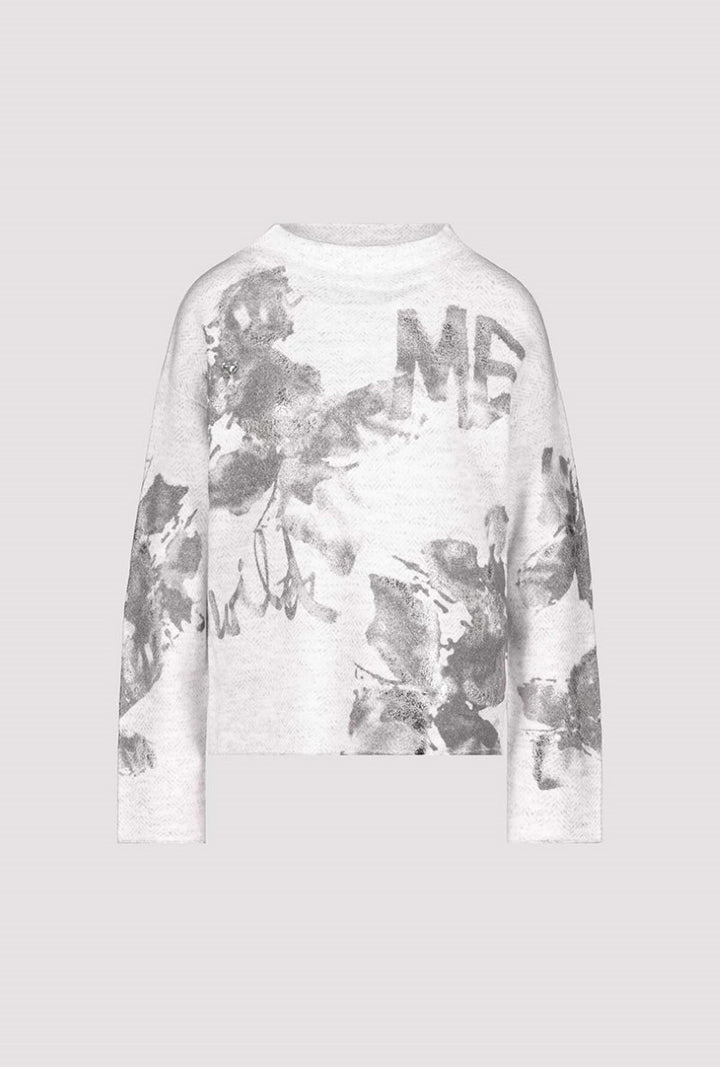 Sweater Print Fish Grade 807510MNR in Cloud Melange by Monari in 44
