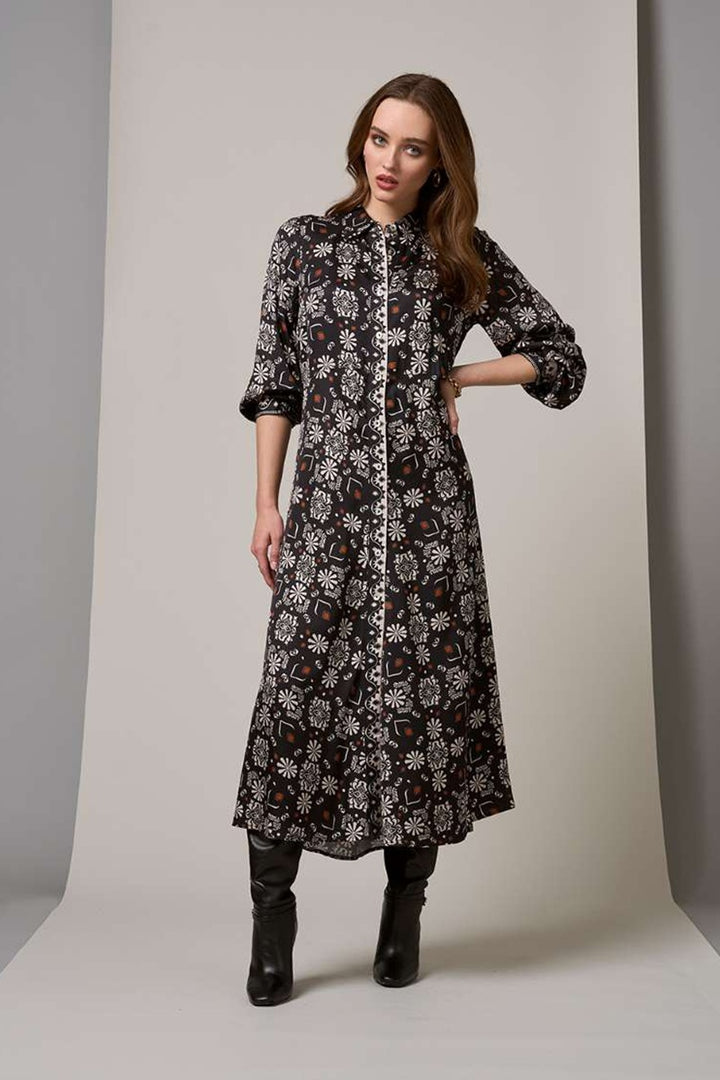 Theodora Dress in Black Multi LS2908 by Loobie's Story in 8 / Black Multi