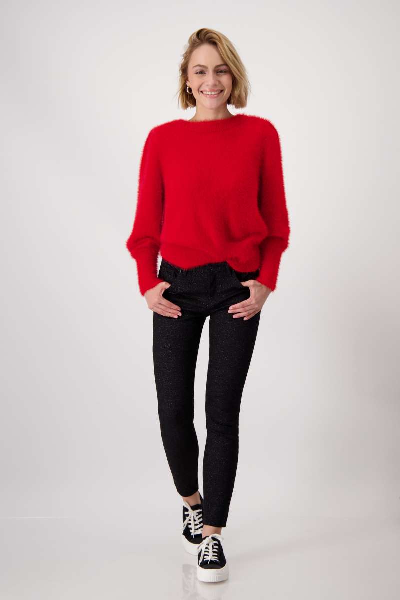 Sparkle Black Jeans in Schwarz 808426MNR by Monari